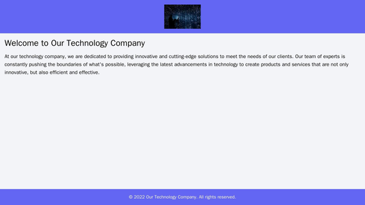 Technology Company: A minimalist design with a large background image of advanced technology, a centered logo, and a hid Web Template 1010