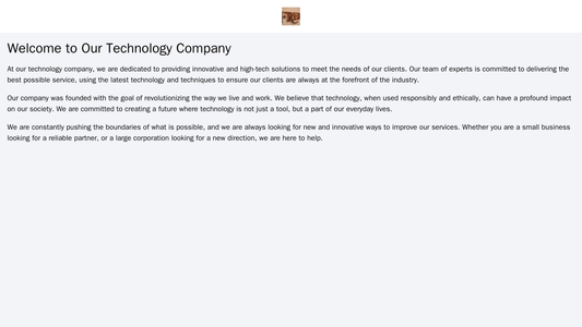 Technology Company: A minimal and modern design with the company logo at the center of the header, accompanied by a slee Web Template 1147