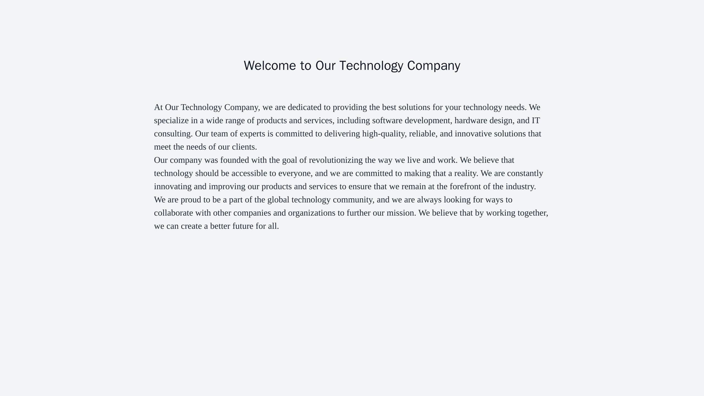 Technology Company: A modern, clean design with a full-width image of the latest product on the homepage. The logo is ce Web Template 1303