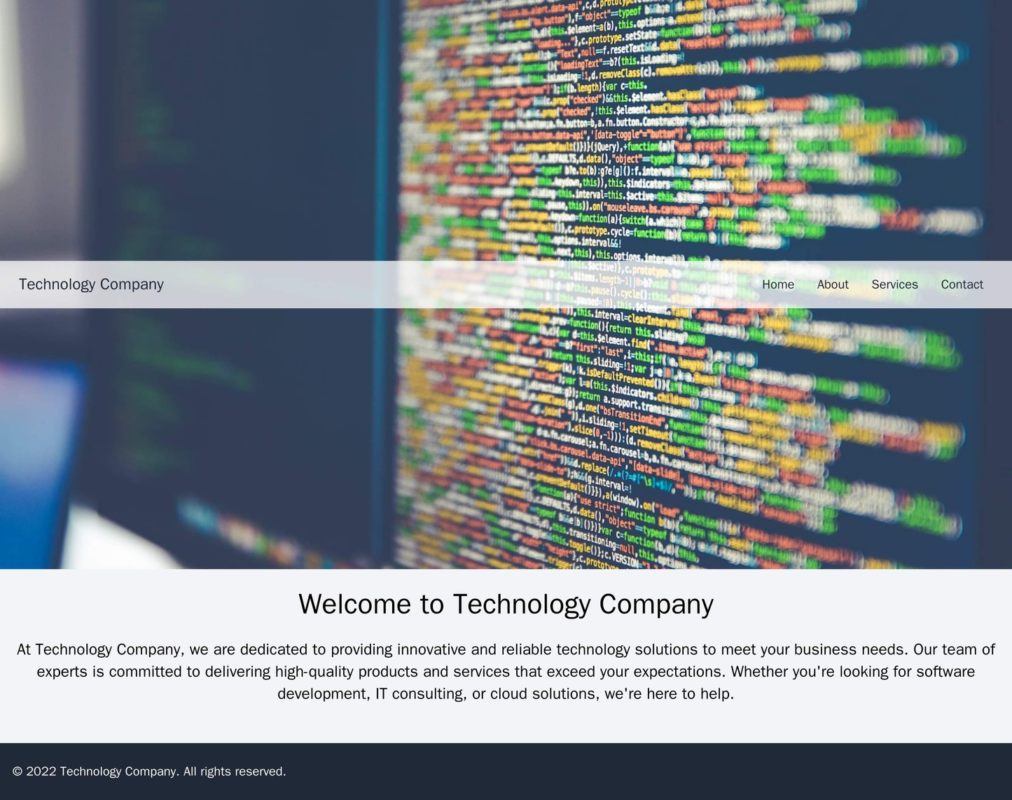 Technology Company: A minimalist design with a large, centered hero image and a horizontal navigation bar in a bright, b Web Template 695