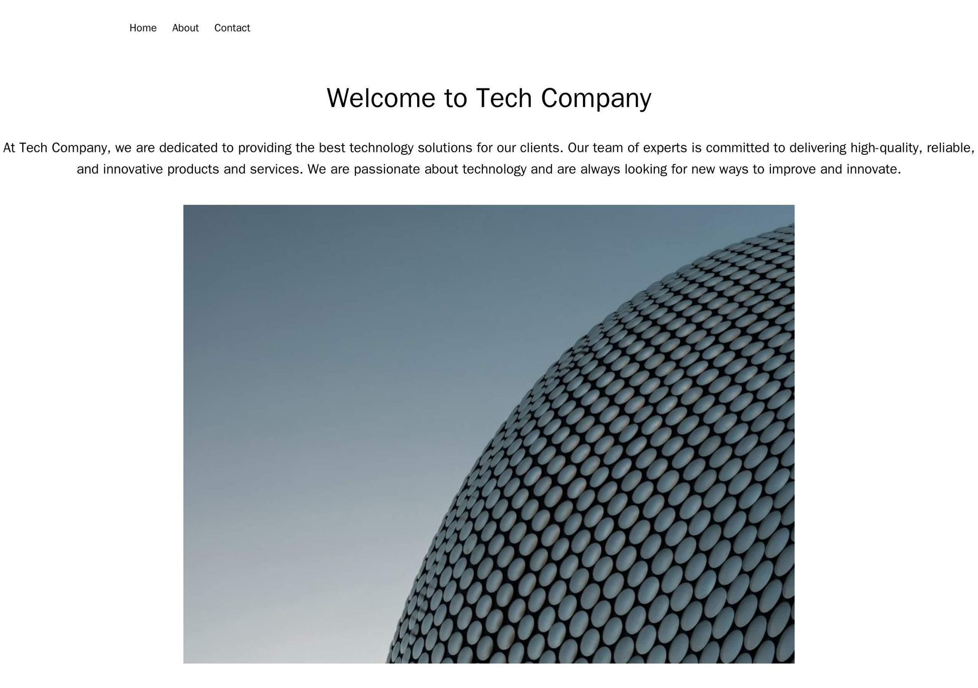 Technology Company Site: A minimalist design featuring large images and icons, with a centered logo and a horizontal nav Web Template 1834