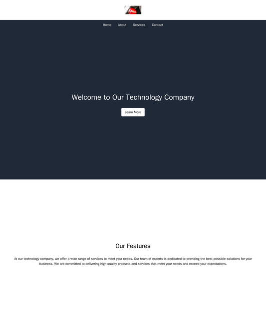 Technology Company Site: A minimalistic design with a centered logo and a top navigation bar. A white background with hi Web Template 1852