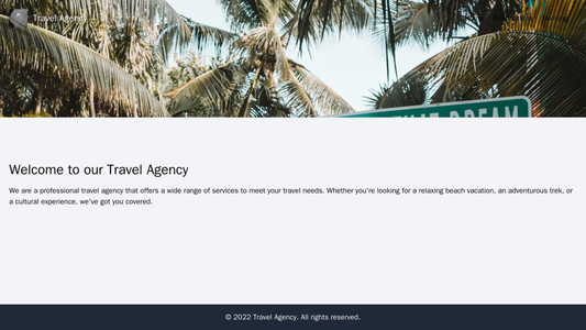 Travel Agency: A visually appealing design with a full-width background image, a centered logo, and a horizontal menu wi Web Template 1276