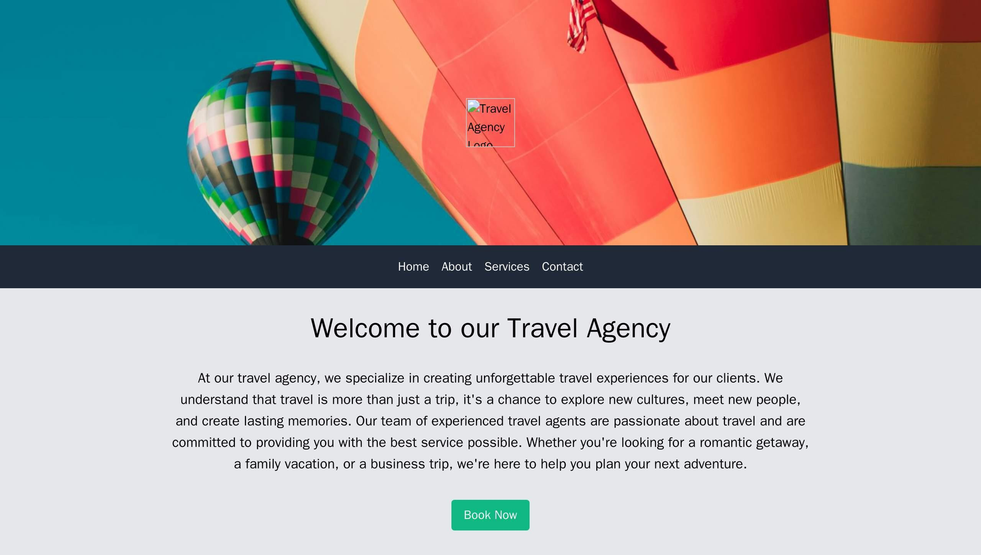 Travel Agency: A website design with a full-width image of a beautiful travel destination, a call-to-action button, and  Web Template 1558