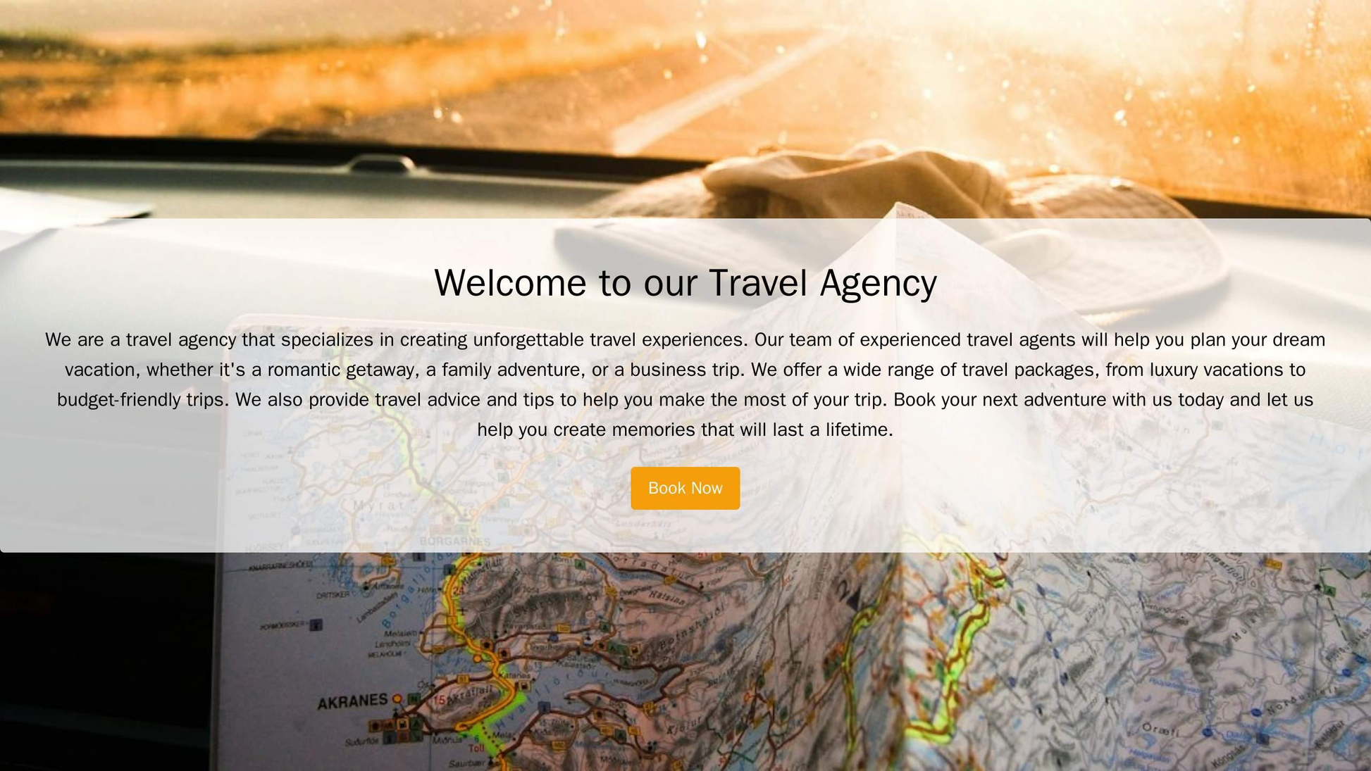 Travel Agency: A visually stunning design with a large header image of a beautiful travel destination, a centered logo,  Web Template 1861