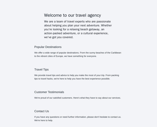 Travel Agency: A visually stunning design with rotating header images, a tagline and call-to-action button, a navigation Web Template 223