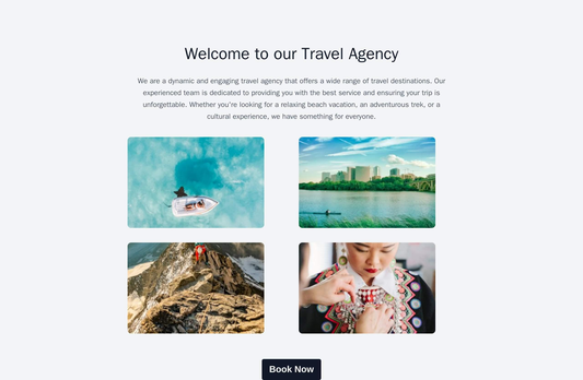 Travel Agency: A dynamic and engaging design with a carousel of images featuring different travel destinations, a bottom Web Template 56