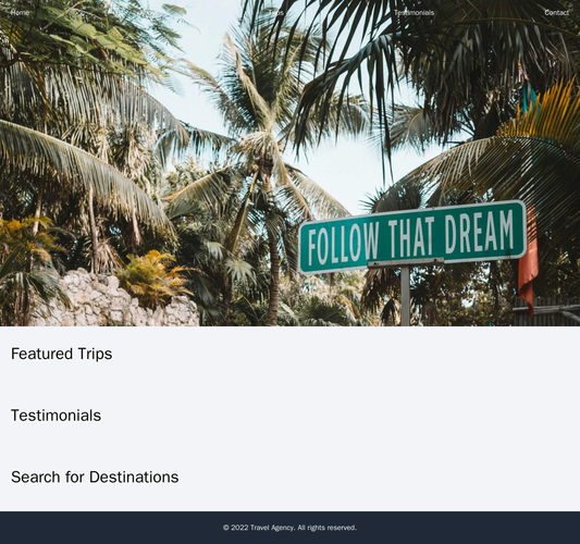 Travel Agency: An immersive layout featuring a hero image showing a scenic destination, a dynamic menu, and a section sh Web Template 600