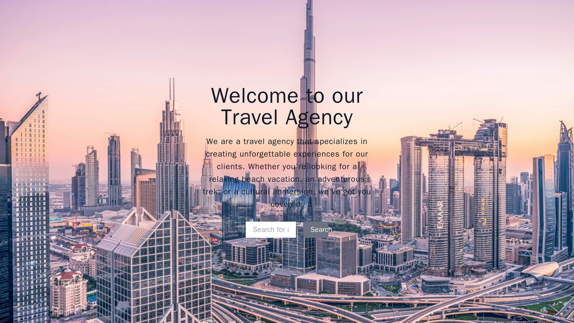 Travel Agency: A vibrant tropical theme with a collage of images across the entire homepage. Scrolling text overlays dis Web Template 790