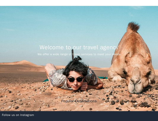 Travel Agency Site: A dynamic and colorful design with a full-width photo background on the homepage. The primary naviga Web Template 1285