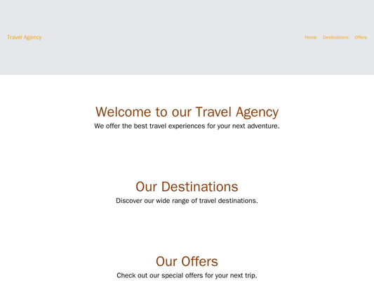 Travel Agency Site: A parallax scrolling effect that reveals different travel destinations and offers as users scroll do Web Template 861